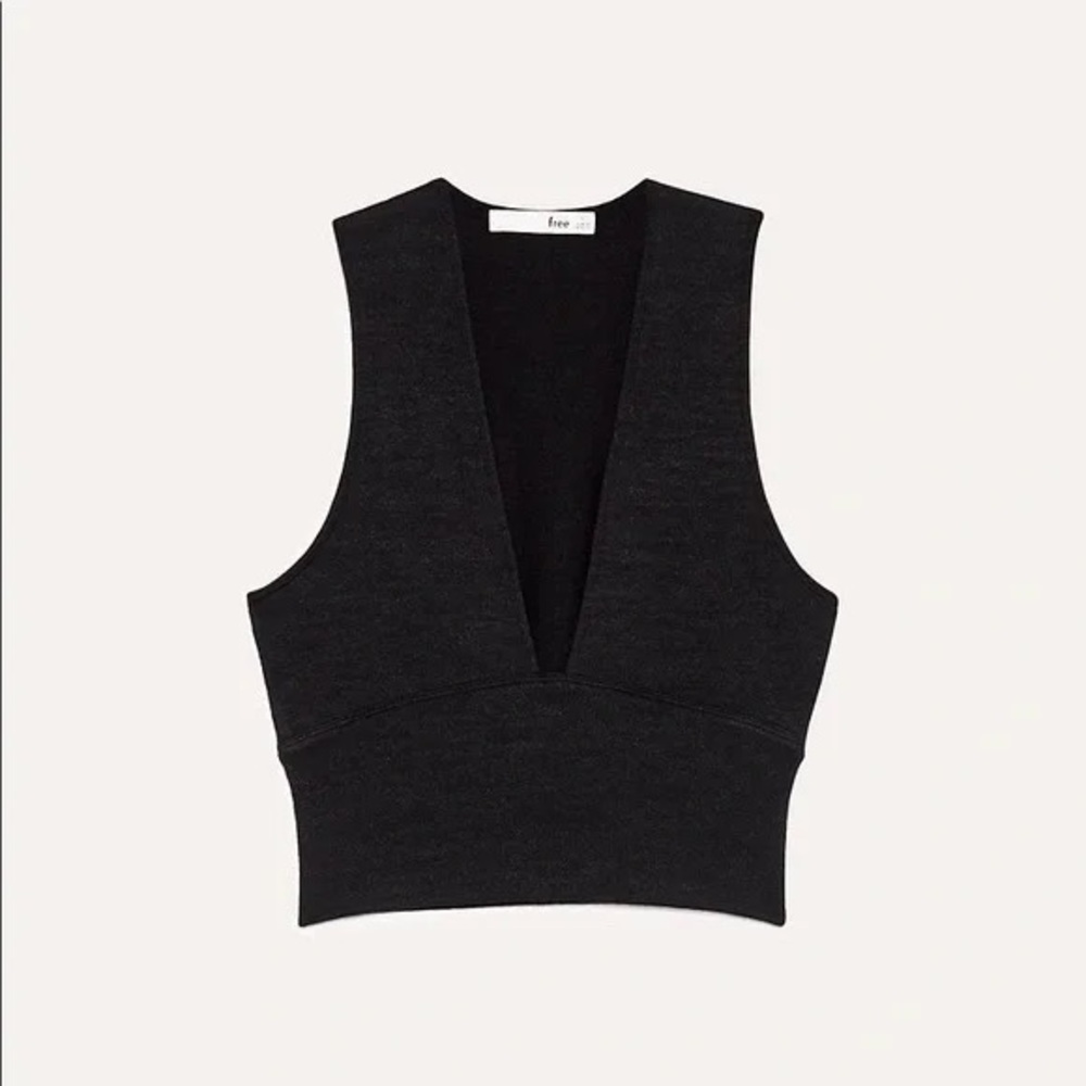 Wilfred Black Deep V Tank Top